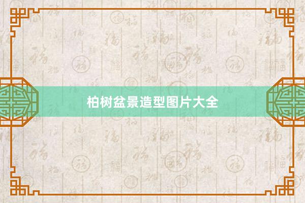 柏树盆景造型图片大全
